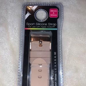 Sport silicone strap for use with Apple Watch size 38 & 40 mm champagne color